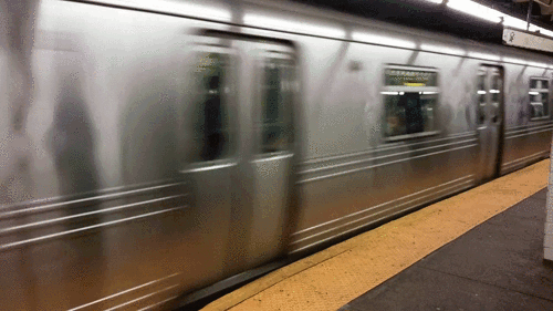 a short gif of a new york subway rushing past